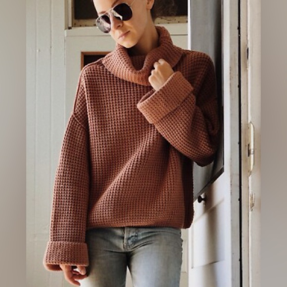 Free people park city turtle neck sweater